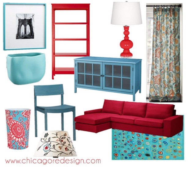 Hot Color Combo: Red + Aqua | Chicago ReDesign